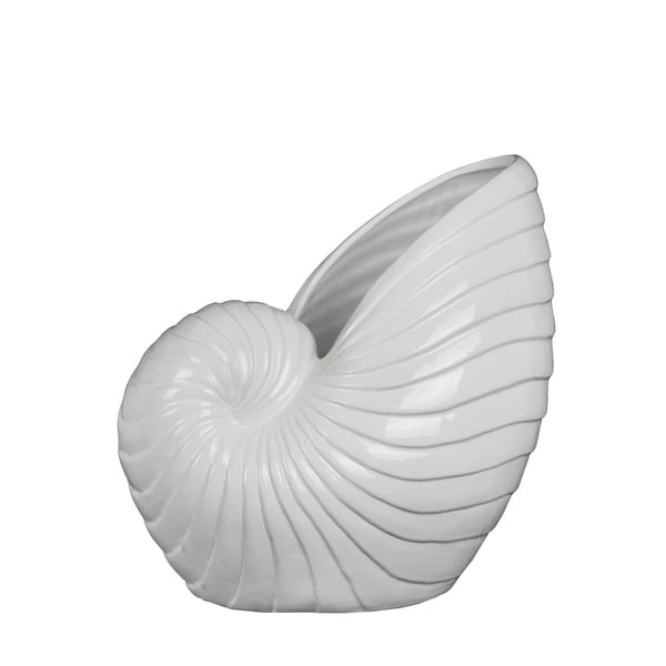 Privilege International White Ceramic Seashell Figurine