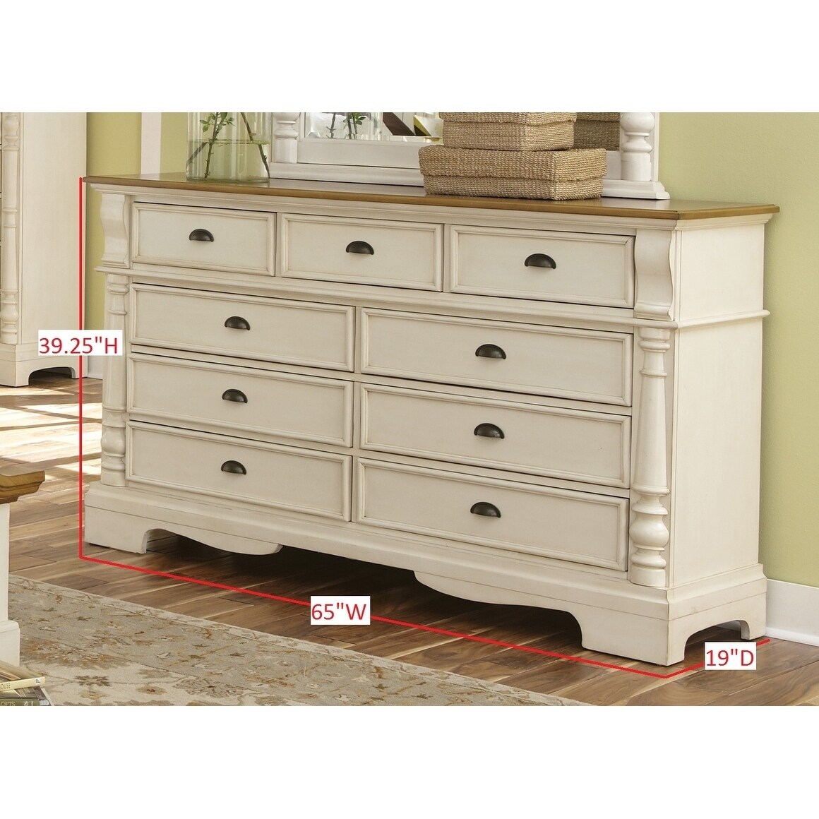 Shop Coaster Company Oleta Buttermilk Colored Oak 9 Drawer Dresser