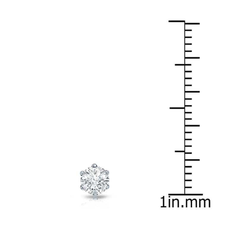 Auriya 14k Gold 1/4ct TDW Round 6 Prong SINGLE STUD (1) Diamond Earring