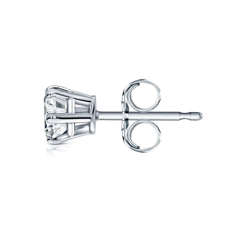 Auriya 14k Gold 1/2ct TDW Round 6-Prong SINGLE STUD (1) Diamond Earring