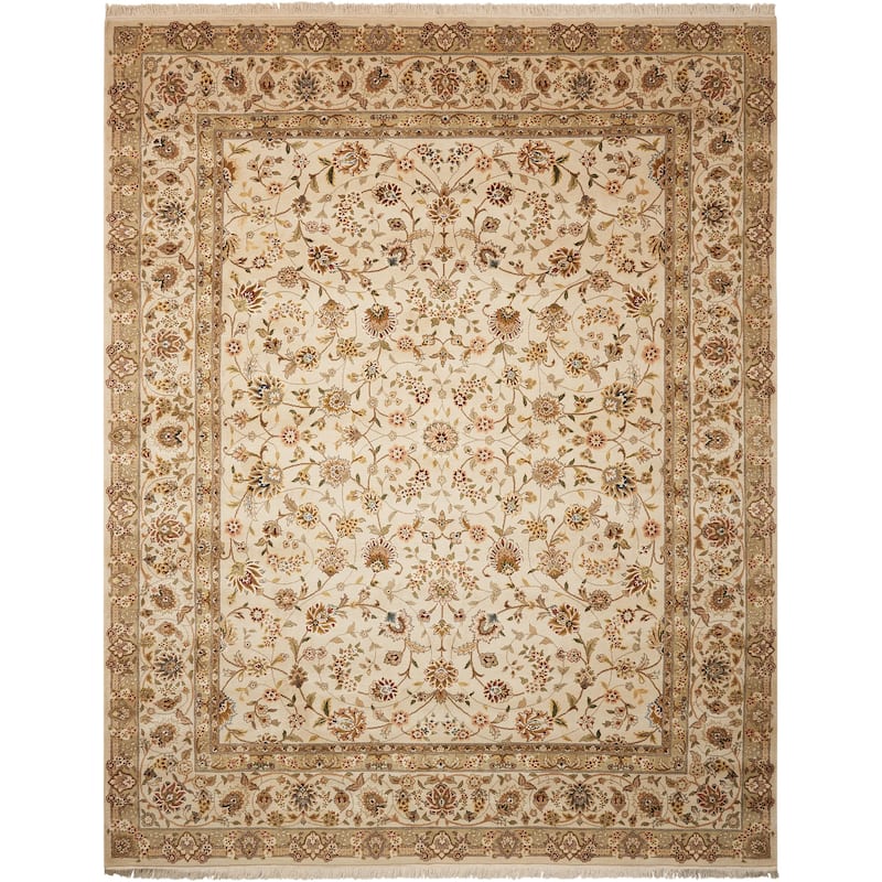 Nourison Royalty Beige Area Rug (7'9 x 9'9) - 7' 9" x 9' 9"