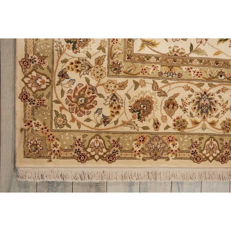 Nourison Royalty Beige Area Rug (7'9 x 9'9) - 7' 9" x 9' 9"