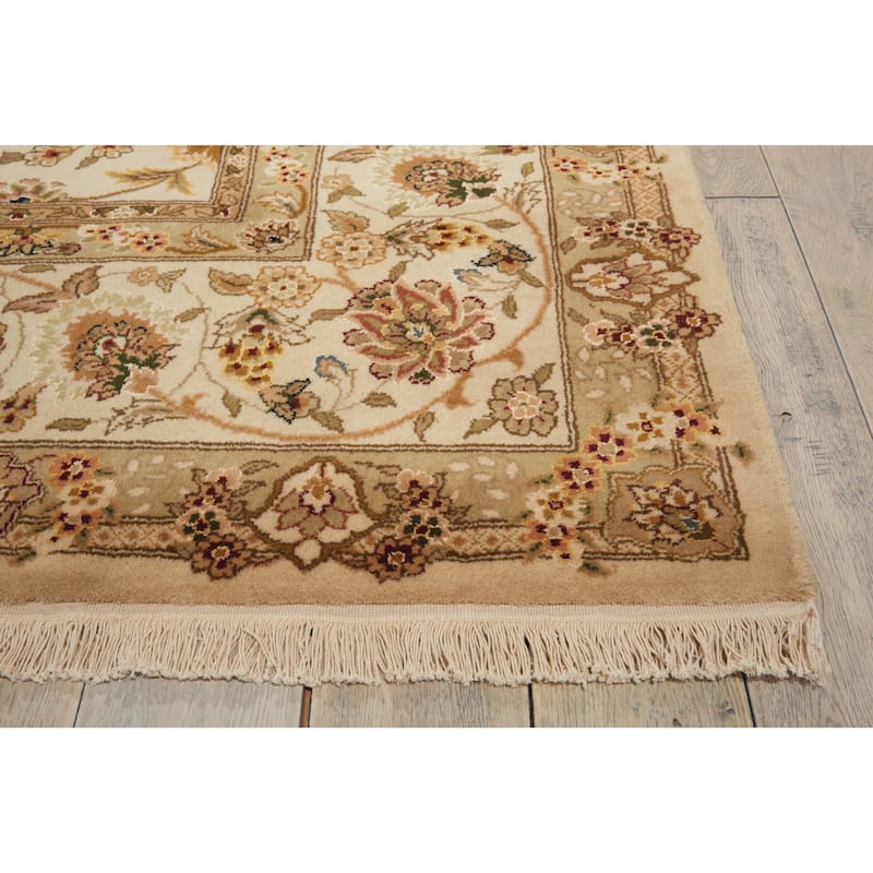 Nourison Royalty Beige Area Rug (7'9 x 9'9) - 7' 9" x 9' 9"