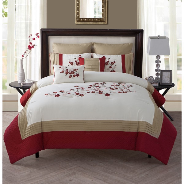 Shop VCNY Cherry Blossom 7-piece Comforter Set - Overstock ...