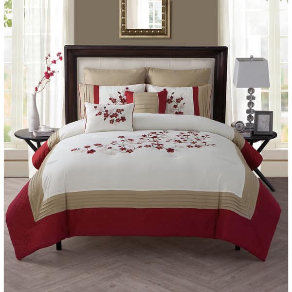 Shop Vcny Cherry Blossom 7 Piece Comforter Set Free Shipping