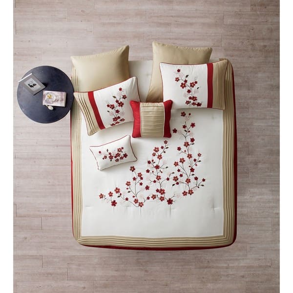 Shop Vcny Cherry Blossom 7 Piece Comforter Set Free Shipping