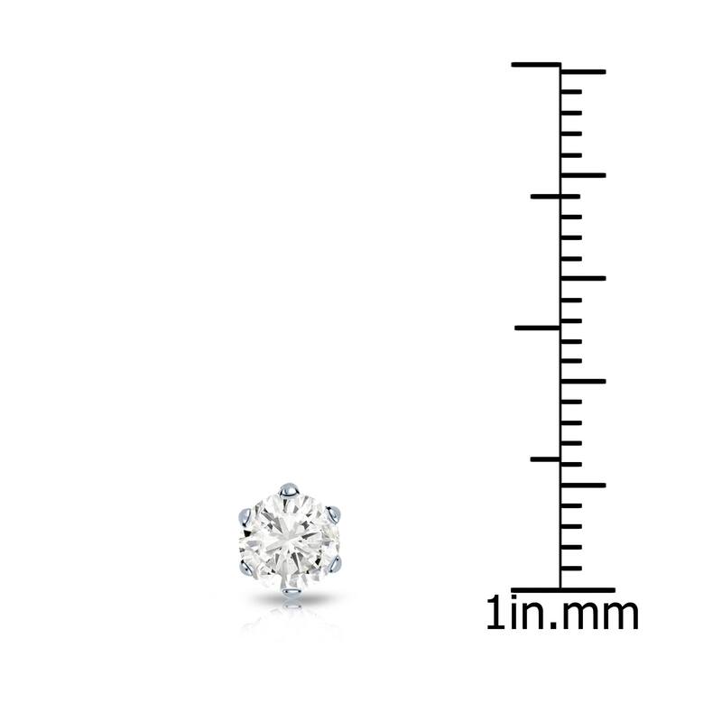 Auriya 14k Gold 1/3ct TDW Round 6-Prong SINGLE STUD (1) Diamond Earring