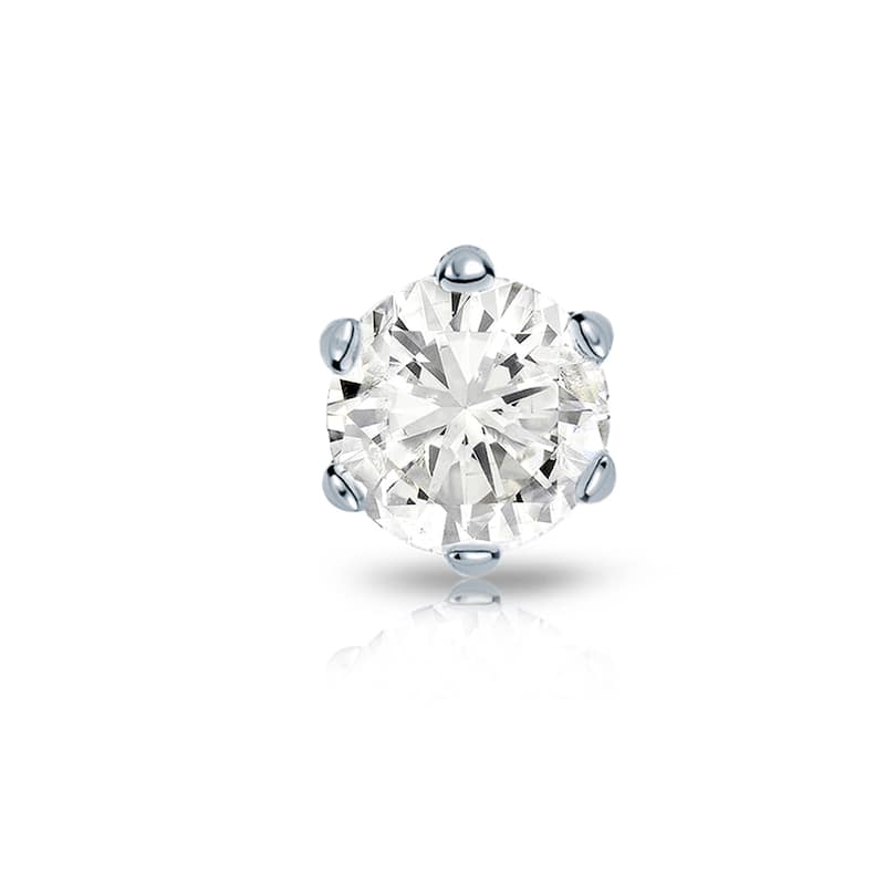 Auriya 1/2ctw 6-Prong Round Diamond SINGLE STUD (1) Earring 14k Gold