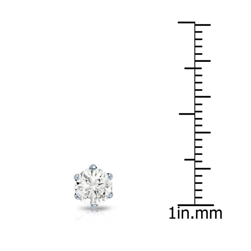 Auriya 1/2ctw 6-Prong Round Diamond SINGLE STUD (1) Earring 14k Gold