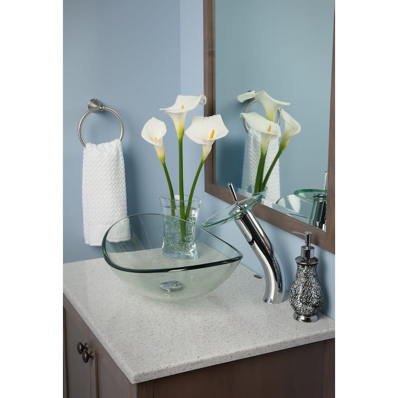 Novatto Chiaro Glass Vessel Bathroom Sink