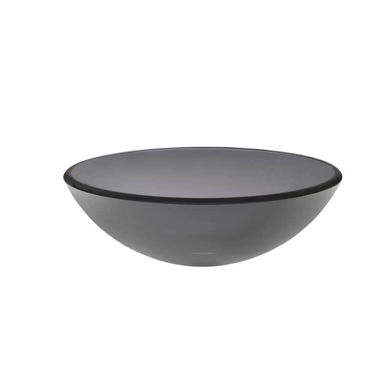 Novatto Nera Glass Vessel Bathroom Sink - Grey