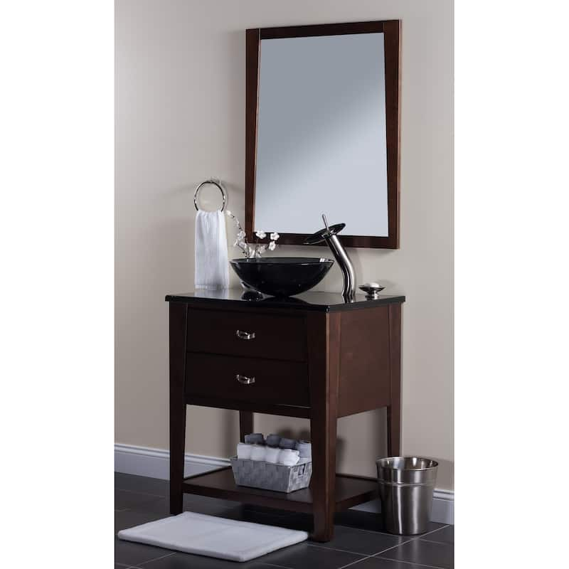 Novatto Nera Glass Vessel Bathroom Sink