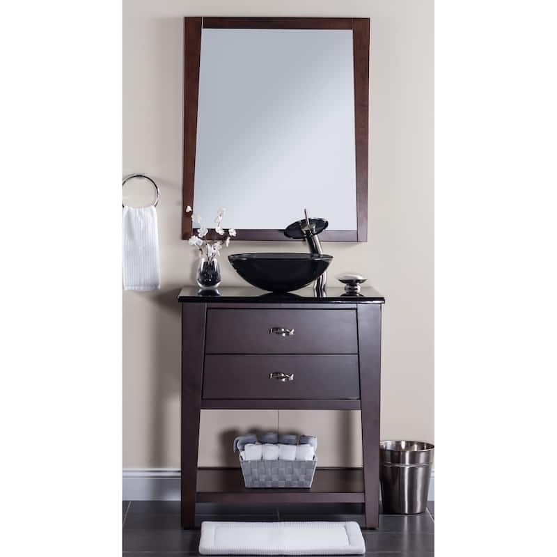 Novatto Nera Glass Vessel Bathroom Sink