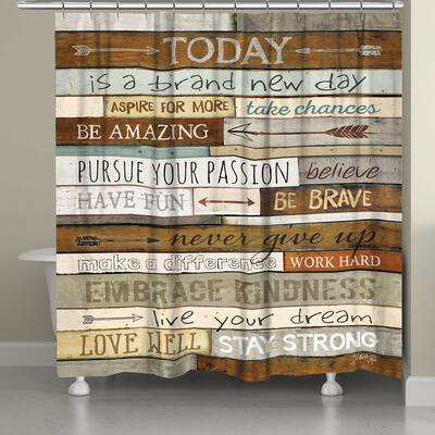 Laural Home Brand New Day Shower Curtain