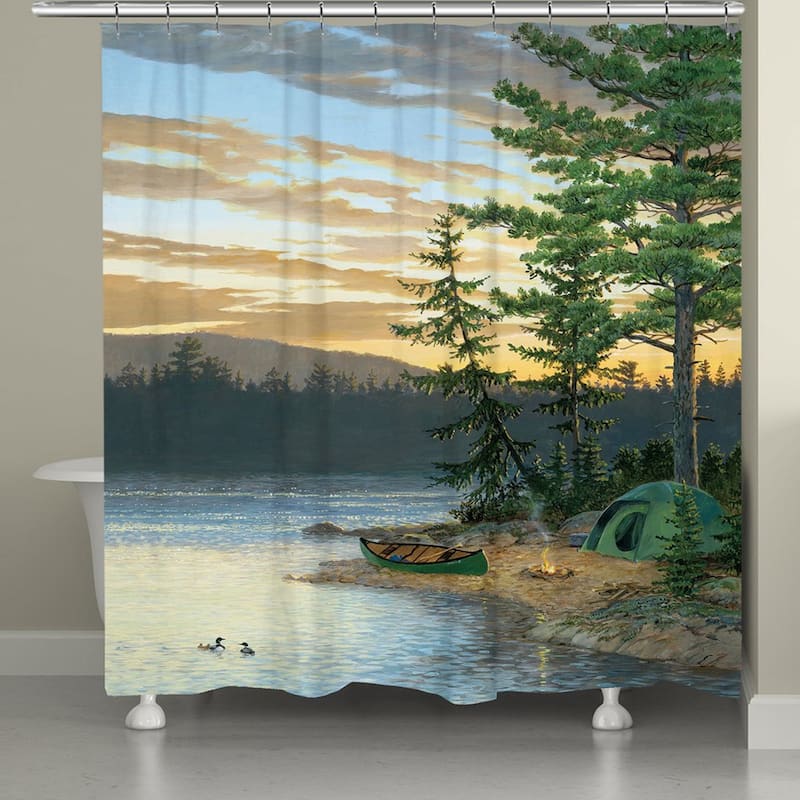 Laural Home Lake Sunset Shower Curtain