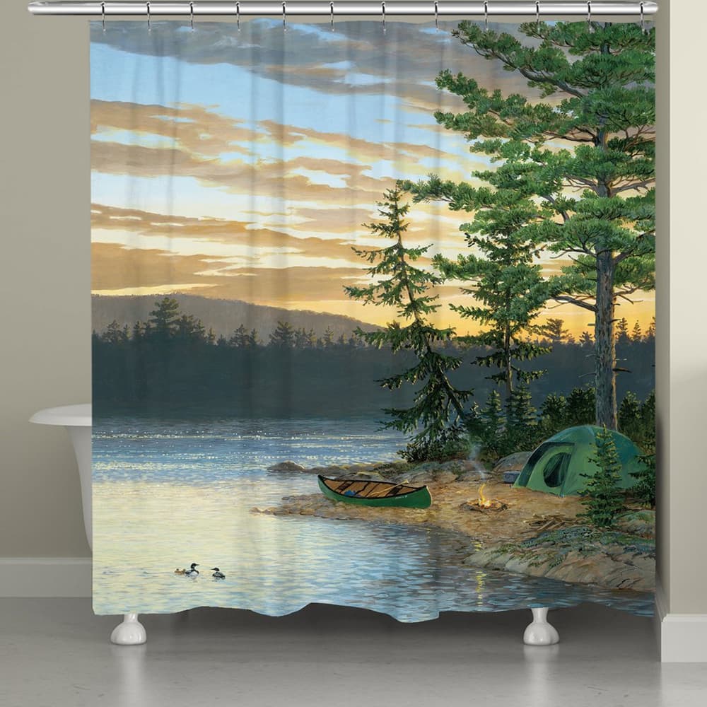 Laural Home Lake Sunset Shower Curtain