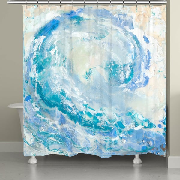 slide 1 of 1, Laural Home Ocean Wave Shower Curtain