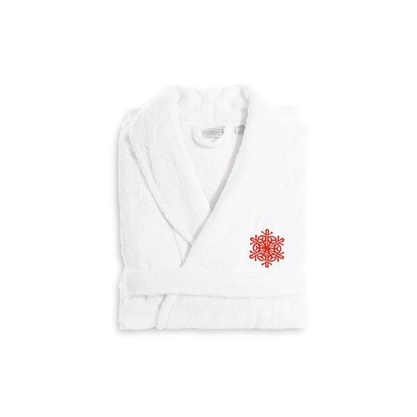 Authentic Hotel And Spa Red Snowflake Holiday Terry Cloth Turkish Cotton Bath Robe And Hand Towel Set Set Of 3 On Sale Overstock 12511294