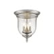 Livex Lighting Legacy Steel 3-light Ceiling Mount With Glass Shade 