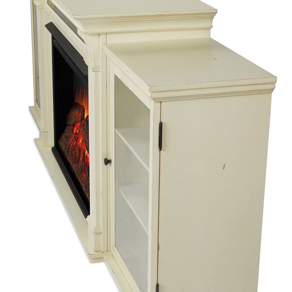 Shop Tracey Electric Grand Fireplace Distressed White By Real
