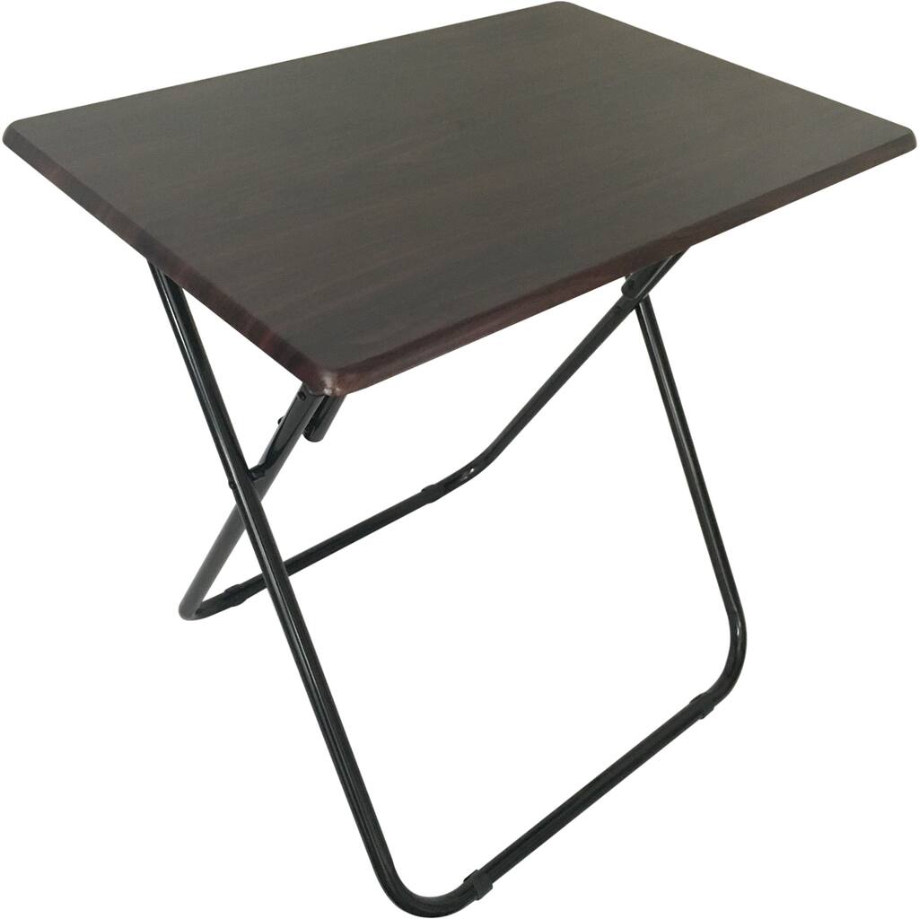 Brown MDF/Metal TV Tray Table