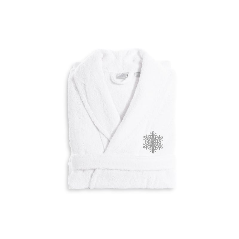Authentic Hotel and Spa Silver Snowflake Terry Cloth Turkish Cotton
