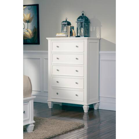 Coaster Furniture Sandy Beach White 5-drawer Rectangular Chest