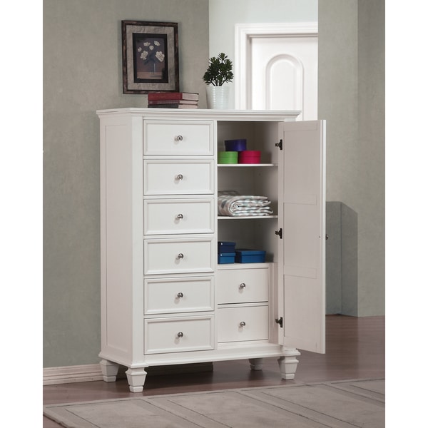 Shop Coaster Company Sandy Beach White Door 7-drawer Chest ...