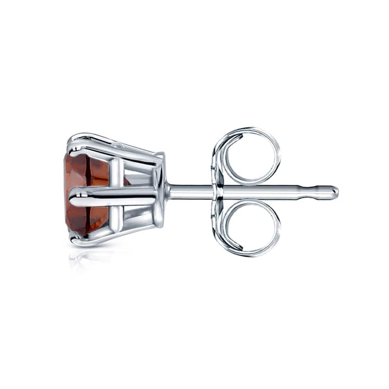 Auriya 14k Gold 1/2ctw Brown Diamond Stud Earrings 6-prong
