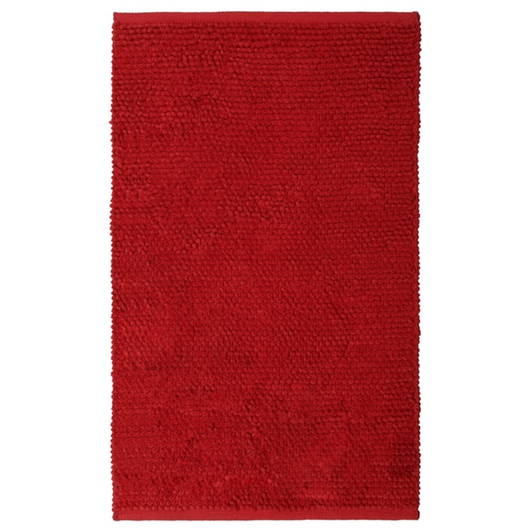 Shop Plush Nubby Red Bath Rug (30 x 50-inch) - Free Shipping Today