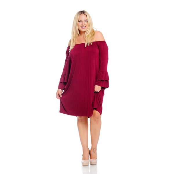 plus size burgundy dress