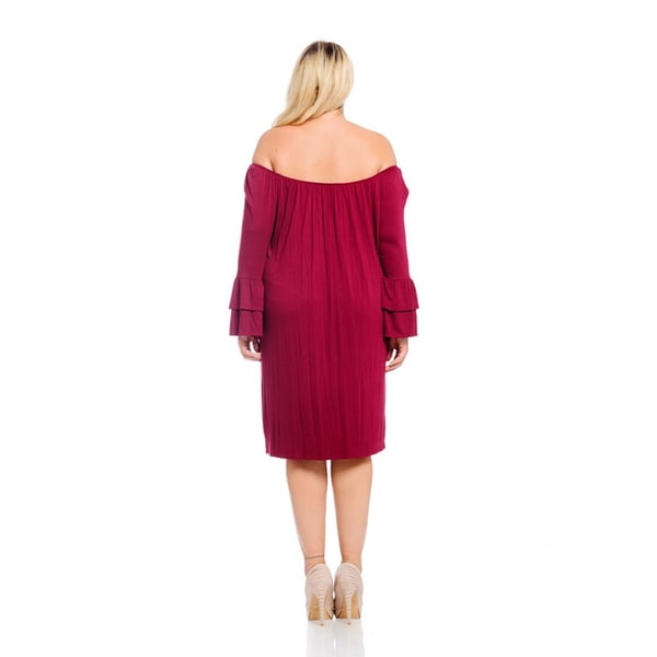 women's burgundy dress