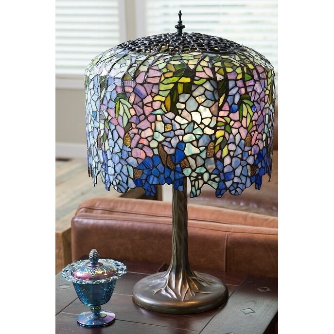 Louis Comfort Tiffany Reproduction Wisteria Table Lamp 