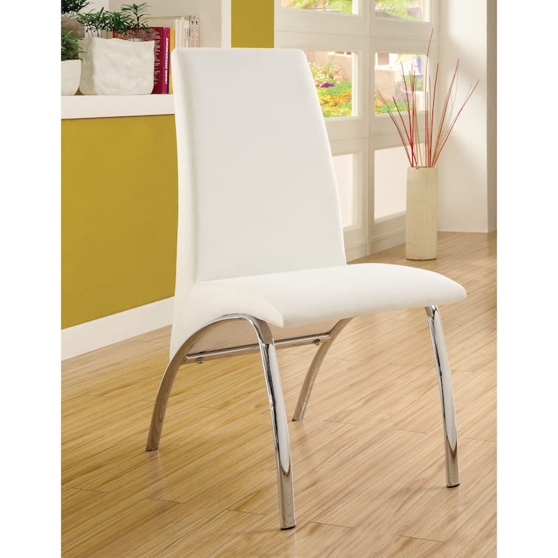 Chambers Modern Faux Leather Dining Chairs (Set of 2) by Furniture of America