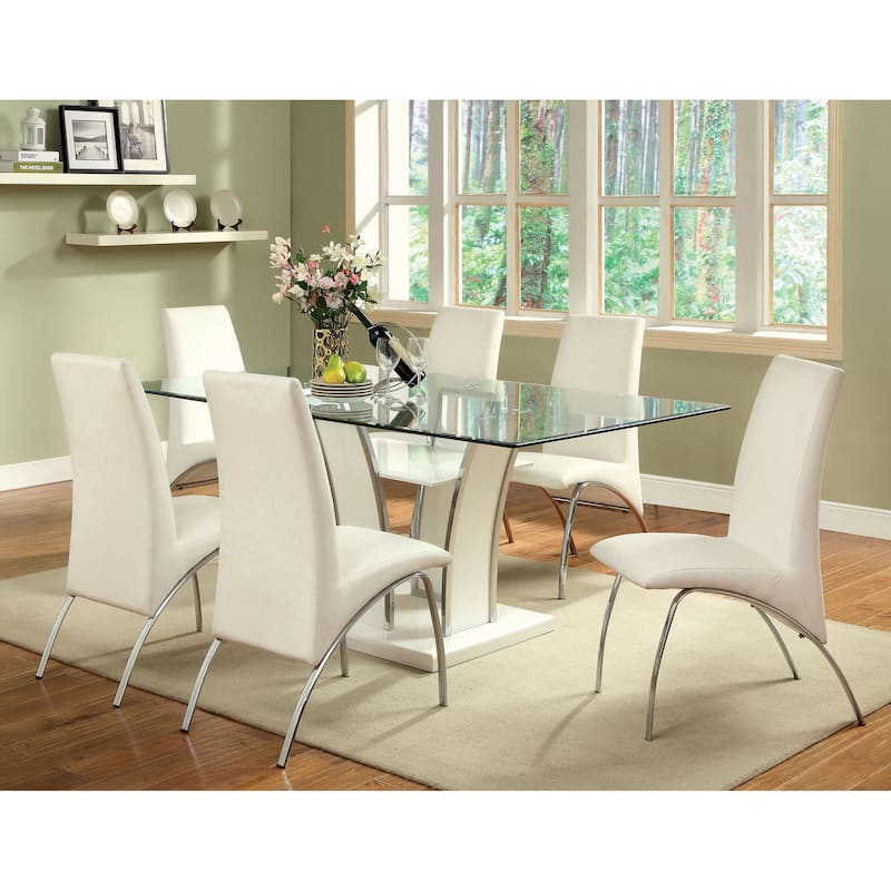 Chambers Modern Faux Leather Dining Chairs (Set of 2) by Furniture of America