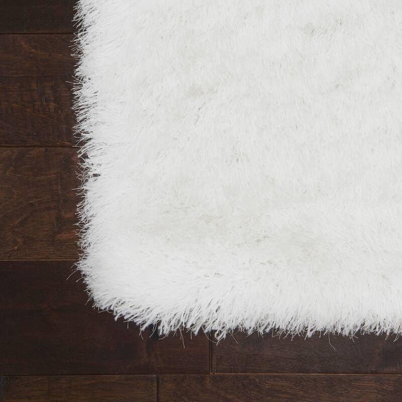 Alexander Home Leo Solid Plush Shag Area Rug