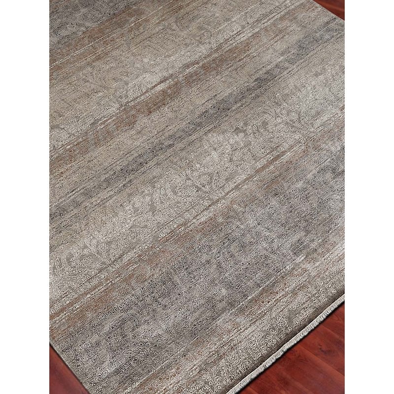 Abeli Kaho Hand-Knotted Natural Handspun Silk Area Rug