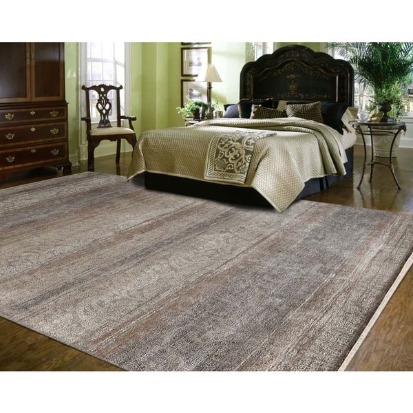 Abeli Kaho Hand-Knotted Natural Handspun Silk Area Rug