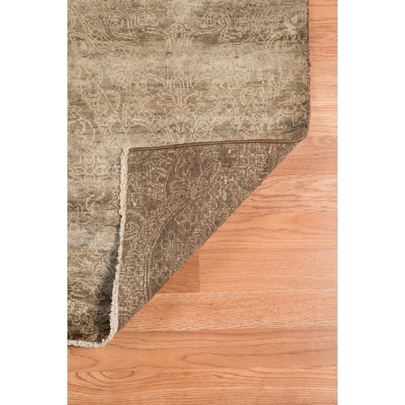Abeli Loki Hand-Knotted Natural Handspun Silk Area Rug