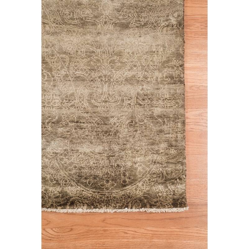 Abeli Loki Hand-Knotted Natural Handspun Silk Area Rug