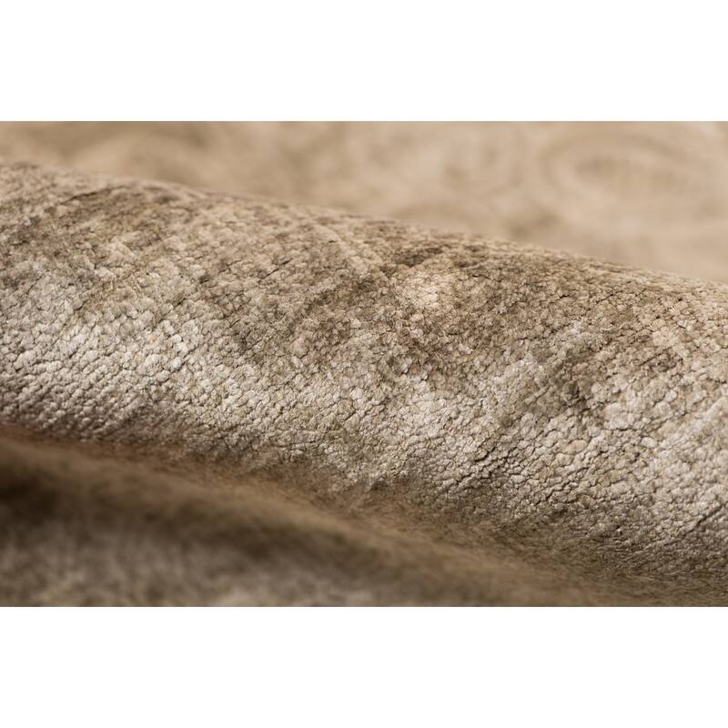 Abeli Loki Hand-Knotted Natural Handspun Silk Area Rug