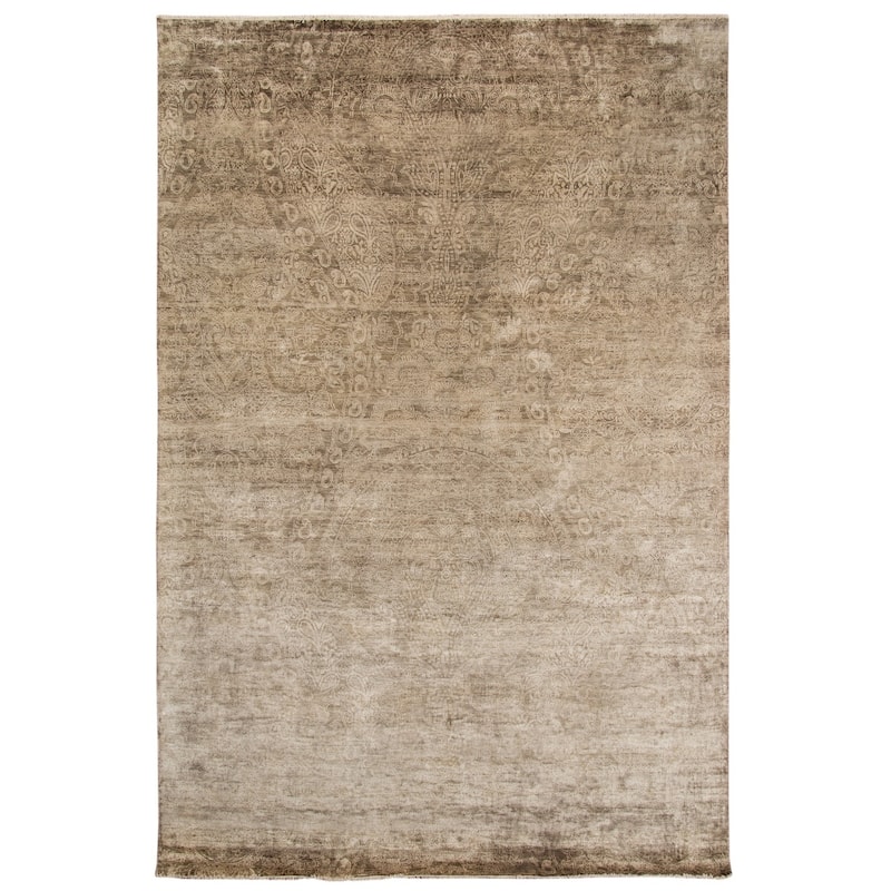 Abeli Loki Hand-Knotted Natural Handspun Silk Area Rug