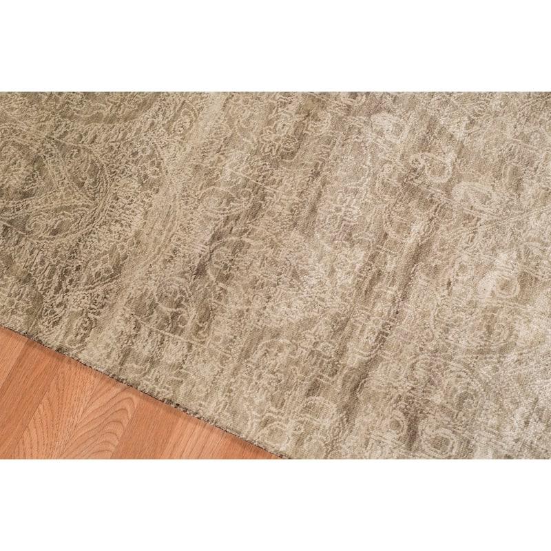 Abeli Loki Hand-Knotted Natural Handspun Silk Area Rug