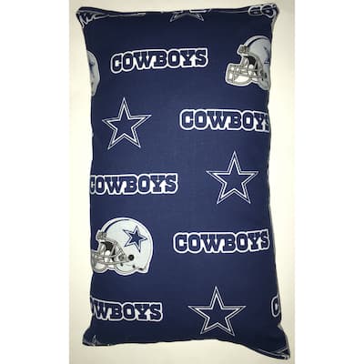 Lillowz NFL Dallas Cowboys Reversible 9 inch x 16 inch Rectangular Throw Pillow