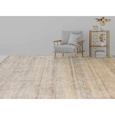Abeli Kaho Hand-Knotted Natural Handspun Silk Area Rug