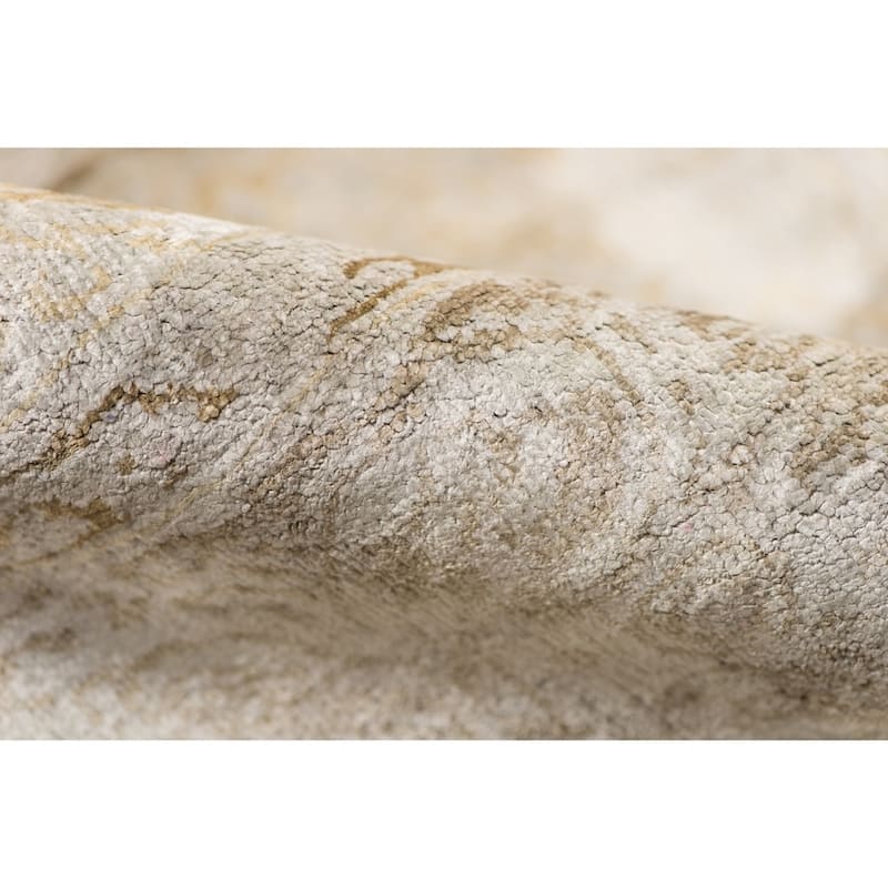 Abeli Kaho Hand-Knotted Natural Handspun Silk Area Rug