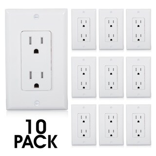 Maxxima 15a White Tamper-resistant Duplex Outlet Receptacles (pack Of 