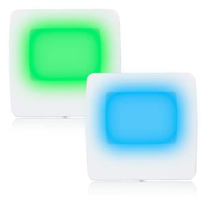 Maxxima Green/Blue LED Night Light with Switch (Pack of 2)
