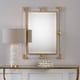 preview thumbnail 2 of 0, Balkan Modern Gold Wall Mirror - 27.5x37.5x1.375