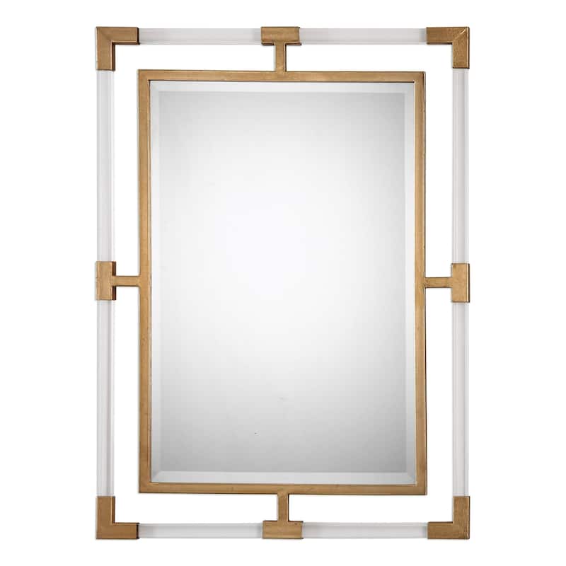 Balkan Modern Gold Wall Mirror - 27.5x37.5x1.375
